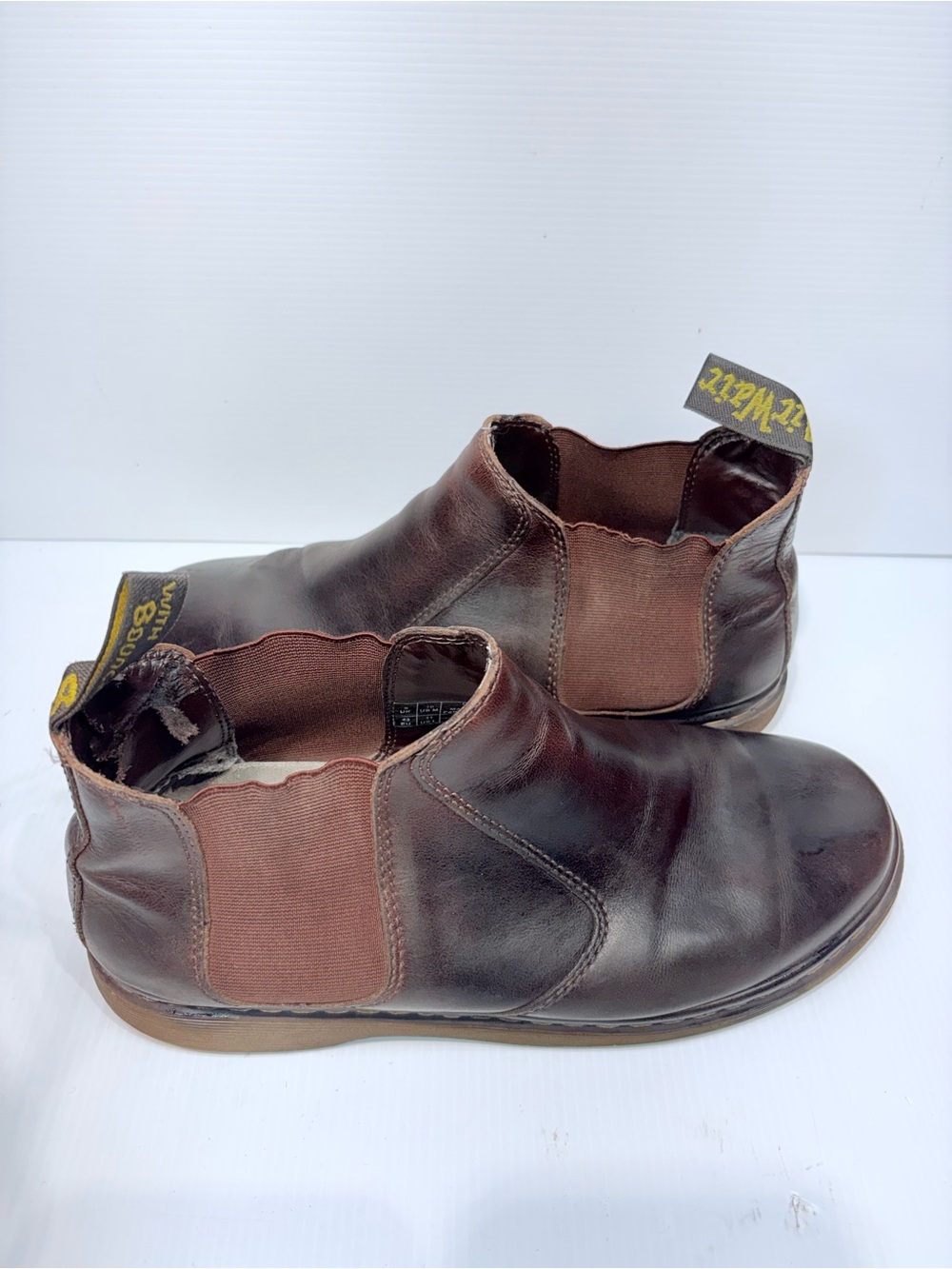 Dr. Martens Brown Leather Slip-On Chelsea Loafers - Men's Size 10